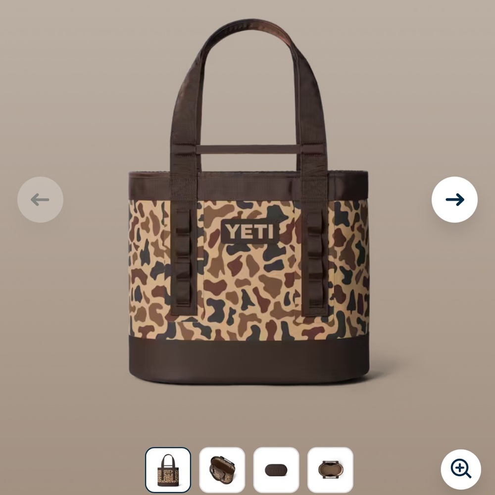 Yeti Brown Leopard Print Tote Bag